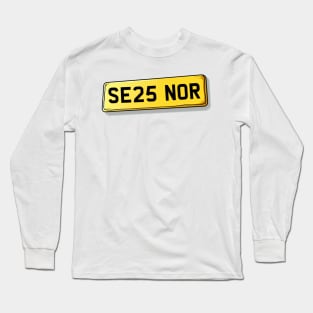 SE25 NOR South Norwood Number Plate Long Sleeve T-Shirt